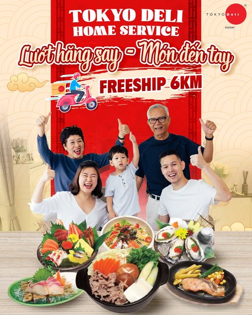 TOKYO DELI HOME SERVICE LƯỚT HĂNG SAY - MÓN ĐẾN TAY