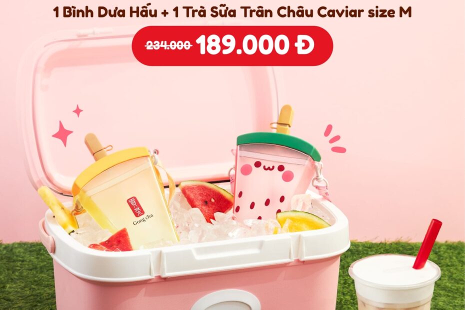 Combo Melon Bottle - Gong Cha Vietnam