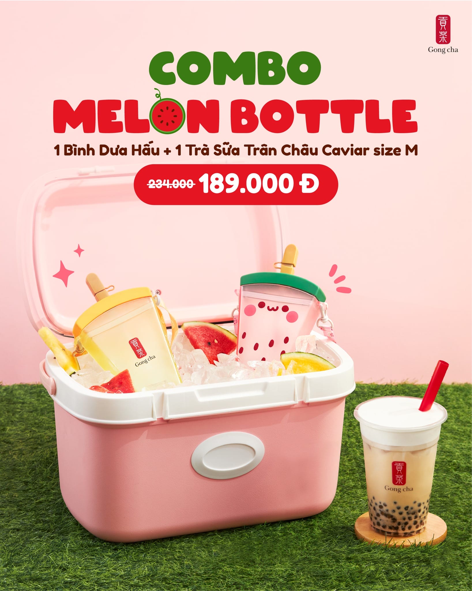 Combo Melon Bottle - Gong Cha Vietnam