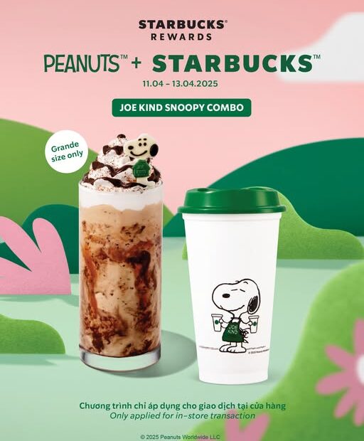 BẠN ĐÃ SỞ HỮU LY REUSABLE PEANUTS™ + STARBUCKS CHƯA?