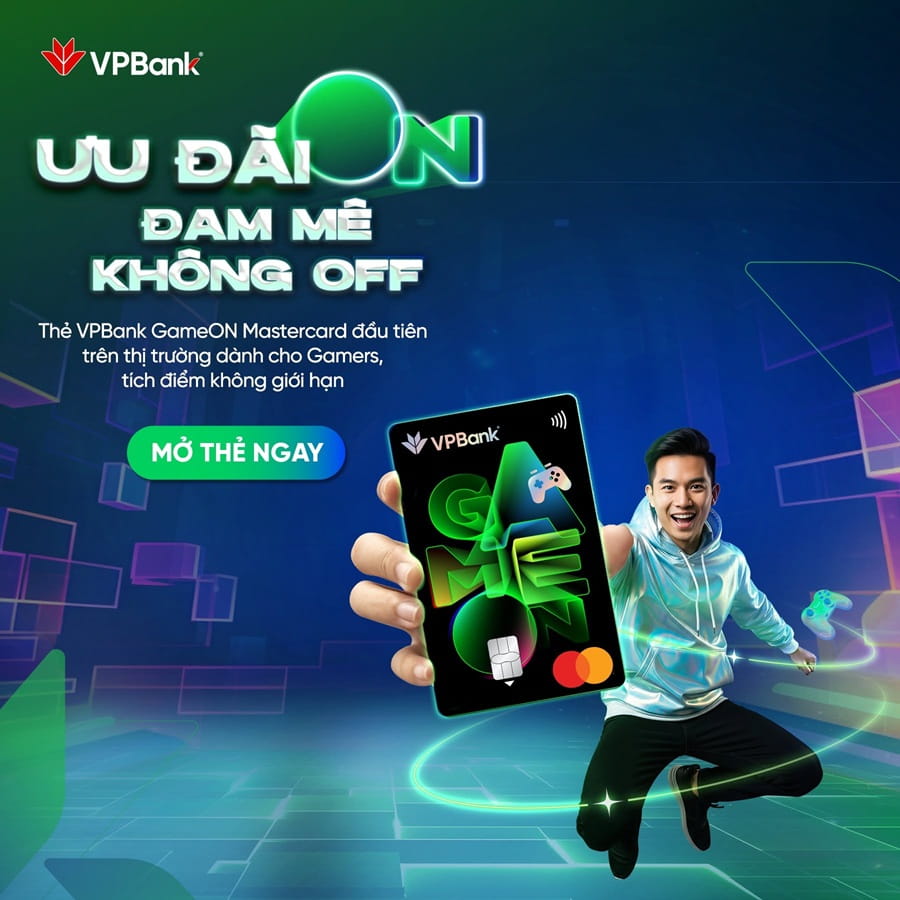Tranh thủ mở ngay Thẻ VPBank GameON Mastercard (phiên bản T1) trước khi hết slot nhé bạn ơi!