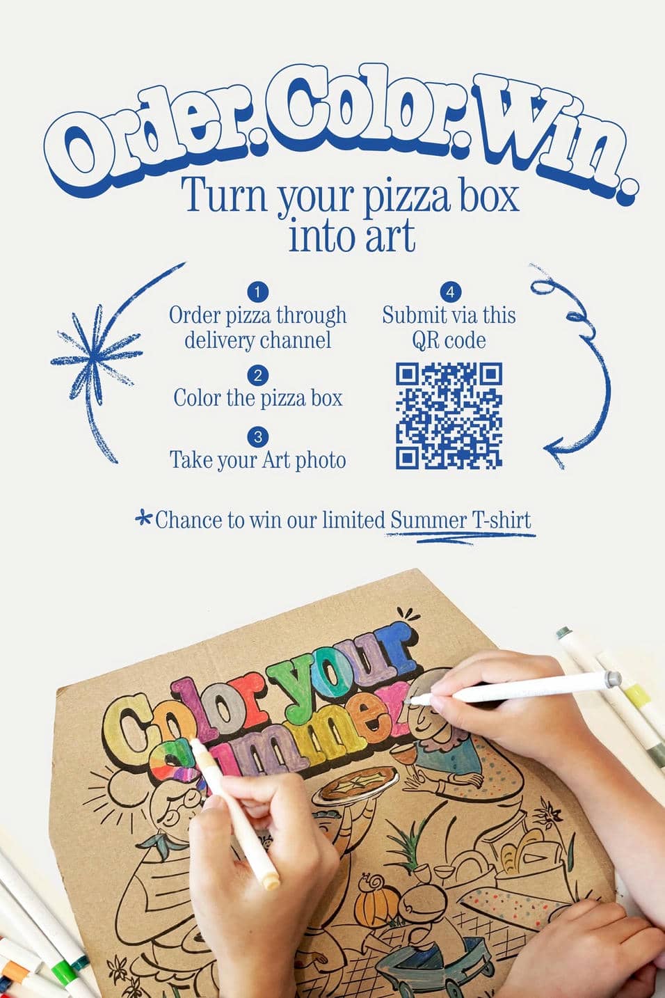 Pizza 4P’s Color Your Summer Contest – Decorate Box & Win Exclusive T-Shirt