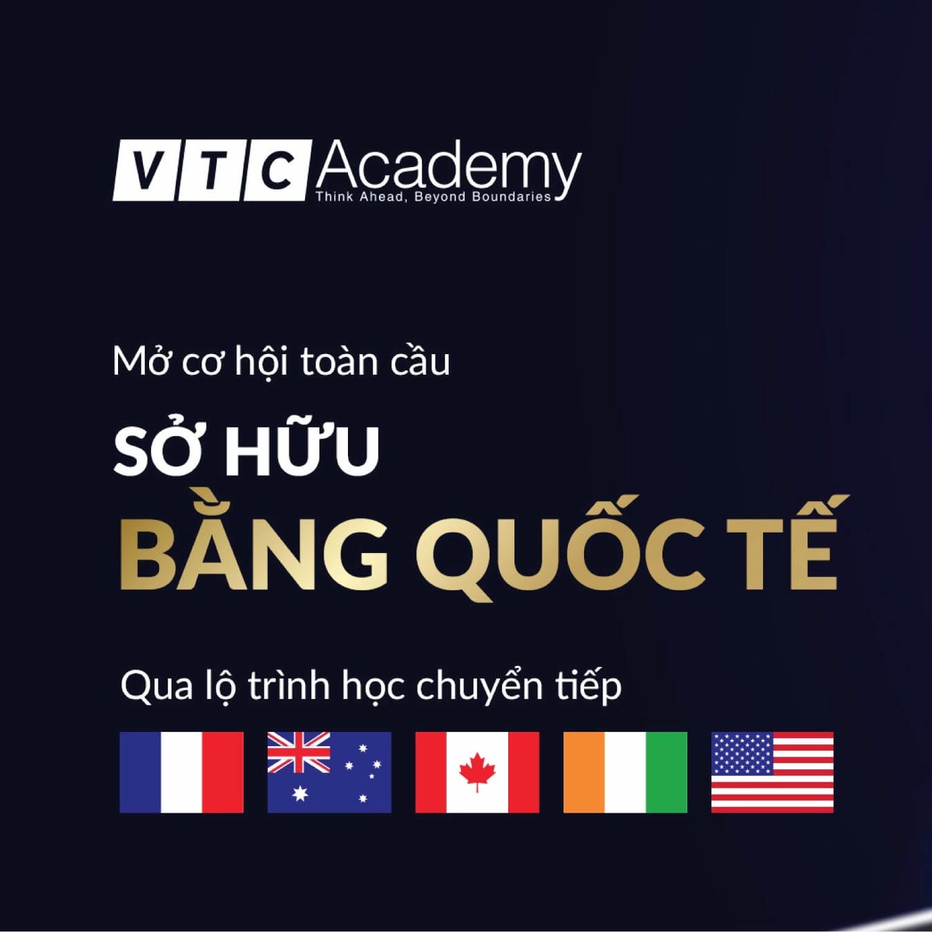 Du Học Chuyển Tiếp VTC Academy – Nhận Bằng Cử Nhân Quốc Tế Chuẩn Global
