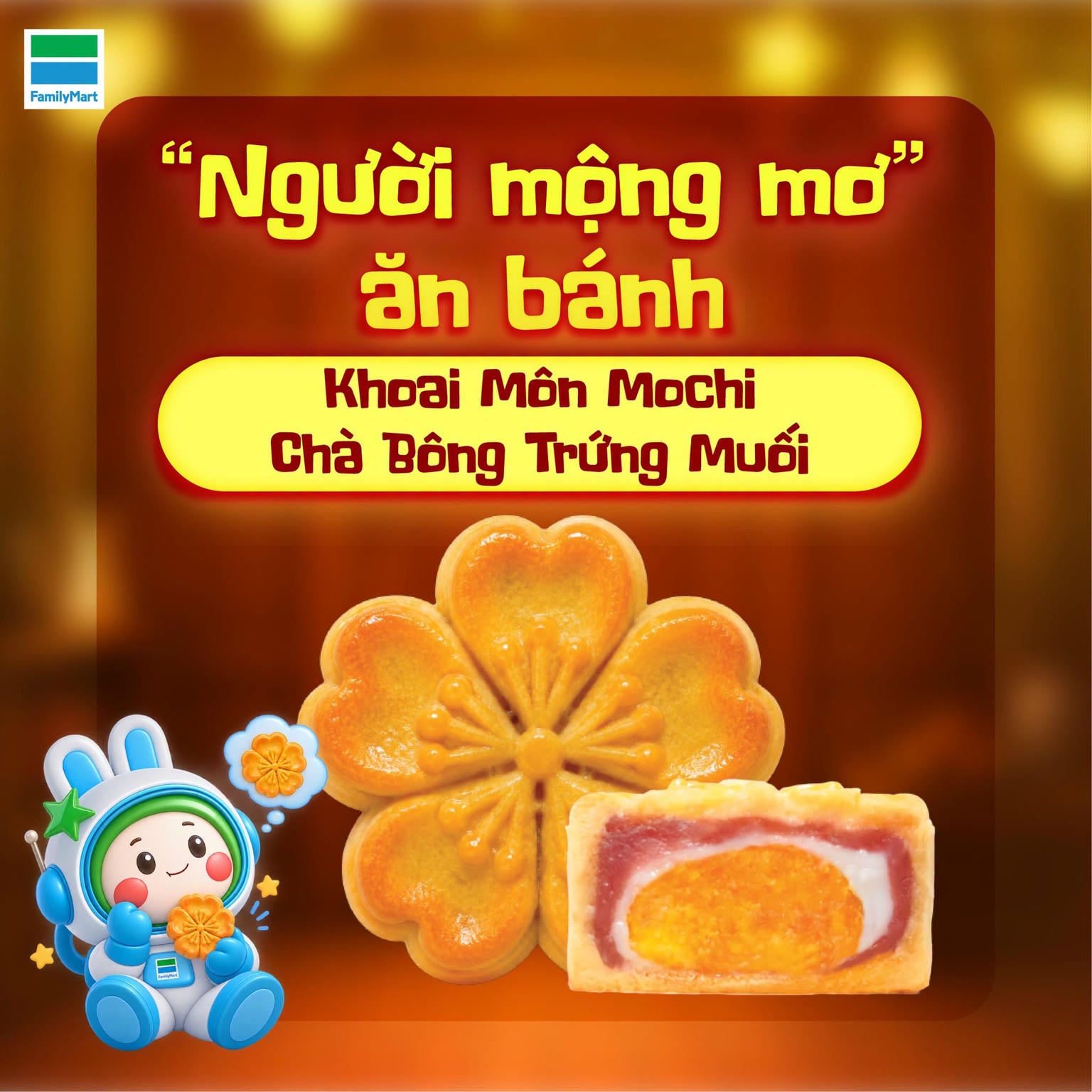 Người mộng mơ: Khoai Môn Mochi Chà Bông Trứng Muối hài hòa giữa vị bùi và mặn mà đậm đà.