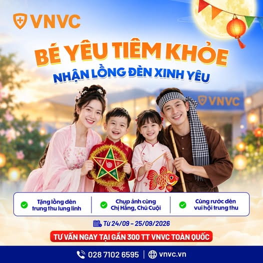 Rộn Ràng Trung Thu Tại VNVC: Tặng Lồng Đèn & Rước Đèn Cùng Chú Cuội, Chị Hằng