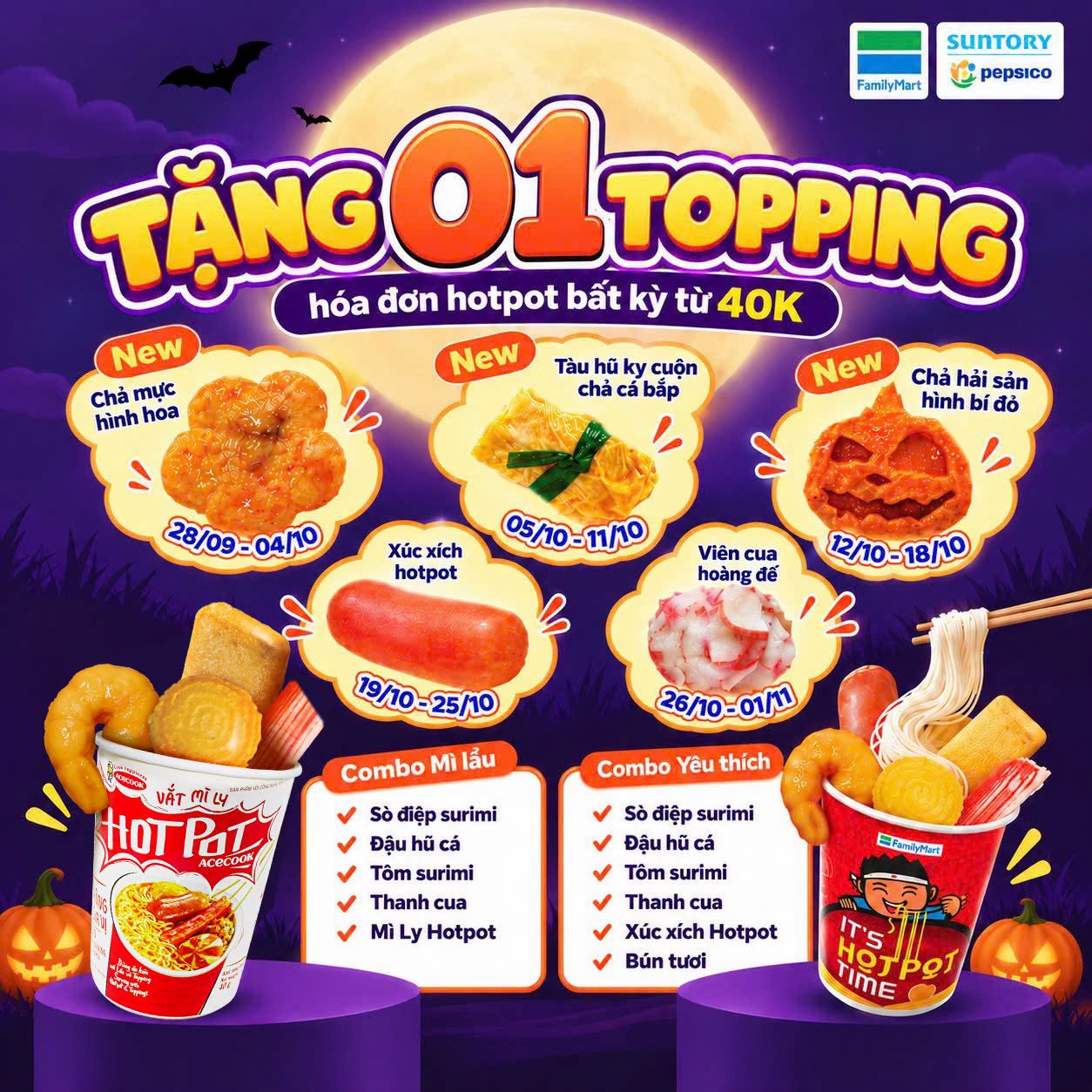Ăn Hotpot FamilyMart Hóa Đơn Từ 40K Tặng Ngay 1 Topping Miễn Phí