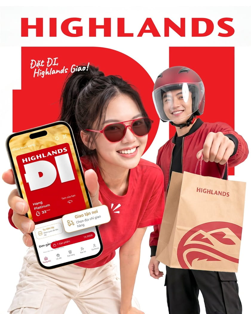 Đặt Giao Hàng Highlands Coffee Tận Nơi Qua Ứng Dụng HighlandsĐI