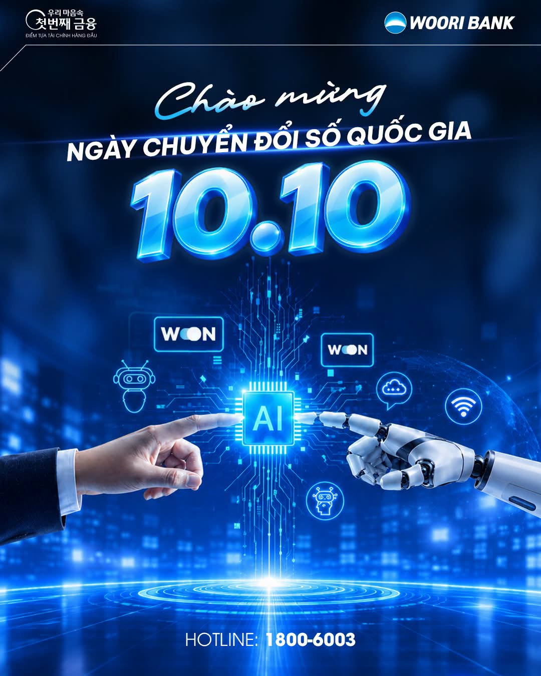 Woori Bank Chào Mừng Ngày Chuyển Đổi Số Quốc Gia 10/10: Ngân Hàng Số Hiện Đại